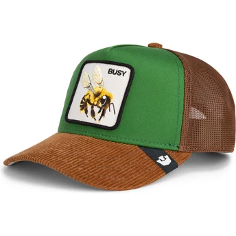 Goorin Bros. Busy Remix The Farm grüne und braune Trucker-Kappe mit Biene