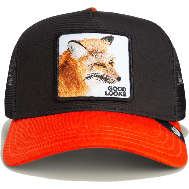 trucker-cap-schwarz-und-orange-fuchs-good-looks-sport-the-farm-von-goorin-bros
