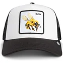 schwarz-weisse-trucker-kappe-biene-the-busy-bee-sport-the-farm-von-goorin-bros
