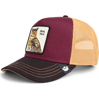 Goorin Bros. The Farm Real Talk Tri Tone Eule Mehrfarbige Trucker-Kappe.