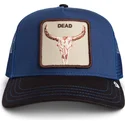 trucker-cap-blau-und-schwarz-ochse-two-tone-skull-grit-the-farm-von-goorin-bros