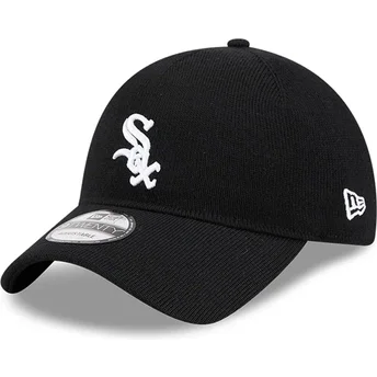 Schwarze gebogene verstellbare Kappe 9TWENTY Merino Wool von Chicago White Sox MLB von New Era