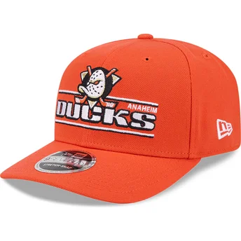9SEVENTY Stretch Snap Stated Anaheim Ducks NHL Snapback Kappe in Orange von New Era