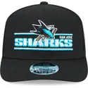 schwarze-snapback-kappe-mit-gebogenem-schirm-9seventy-stretch-snap-stated-der-san-jose-sharks-nhl-von-new-era