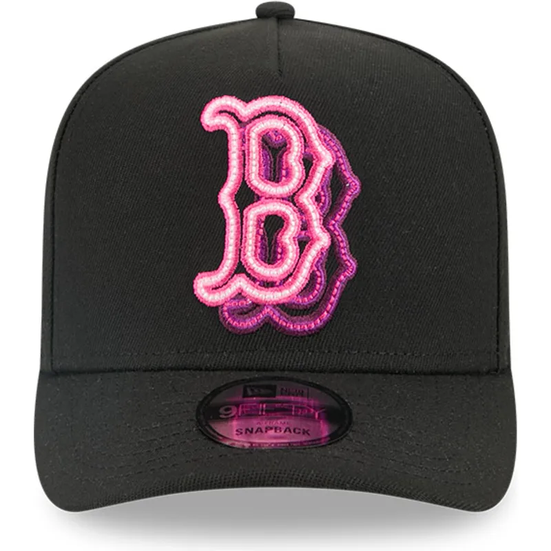 schwarze-gebogene-snapback-kappe-9fifty-a-frame-neon-der-boston-red-sox-mlb-von-new-era