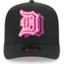 schwarze-snapback-kappe-9fifty-a-frame-neon-der-detroit-tigers-mlb-von-new-era
