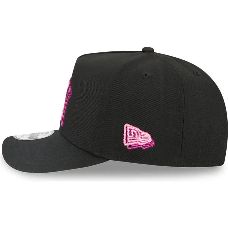 schwarze-gebogene-snapback-kappe-9fifty-a-frame-neon-der-new-york-yankees-mlb-von-new-era