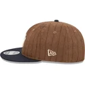 braune-und-marineblaue-verstellbare-flache-kappe-9fifty-retro-crown-wool-pinstripe-der-new-york-yankees-mlb-von-new-era