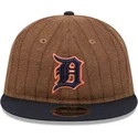 verstellbare-9fifty-retro-crown-woll-nadelstreifen-kappe-in-braun-und-marineblau-der-detroit-tigers-mlb-von-new-era