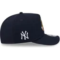 new-era-new-york-yankees-mlb-9fifty-a-frame-emblem-snapback-kappe-mit-gebogenem-schirm-in-marineblau