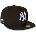 59fifty-nyc-side-new-york-yankees-mlb-new-era-braune-eng-anliegende-kappe