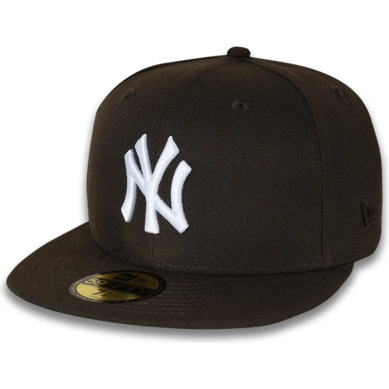 braune-flache-verstellbare-59fifty-nyc-side-kappe-der-new-york-yankees-mlb-von-new-era