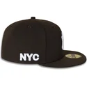 braune-flache-verstellbare-59fifty-nyc-side-kappe-der-new-york-yankees-mlb-von-new-era
