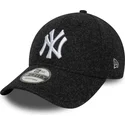 schwarze-gebogene-snapback-kappe-9forty-melton-wool-der-new-york-yankees-mlb-von-new-era