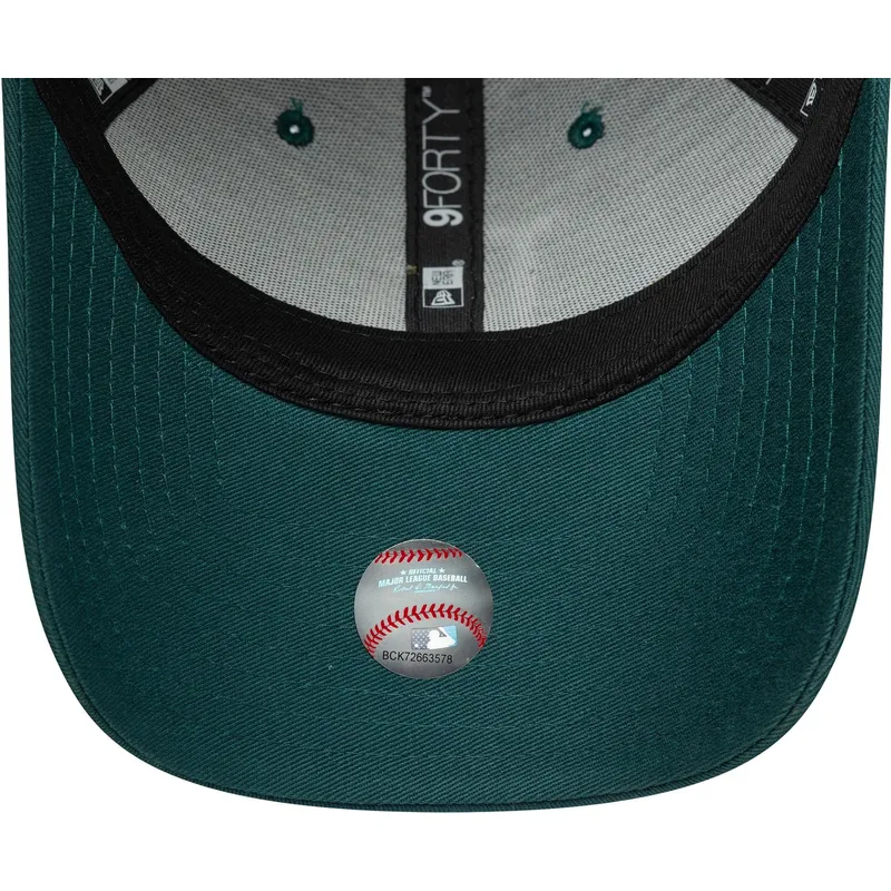 grune-verstellbare-curved-cap-9forty-league-essential-der-los-angeles-dodgers-mlb-von-new-era