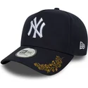 new-era-new-york-yankees-mlb-9forty-e-frame-tonal-icon-snapback-kappe-mit-gebogenem-schirm-in-marineblau