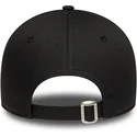 verstellbare-schwarze-damen-cap-mit-gebogenem-schirm-9forty-metallic-logo-der-new-york-yankees-mlb-von-new-era