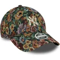 new-era-mlb-new-york-yankees-9twenty-floral-verstellbare-damenkappe-mit-gebogenem-schirm-mehrfarbig