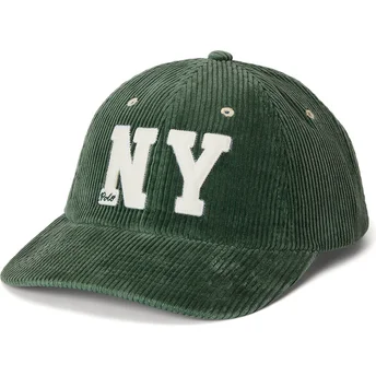 Verstellbare grüne Kordkappe mit NY-Patch von Polo Ralph Lauren