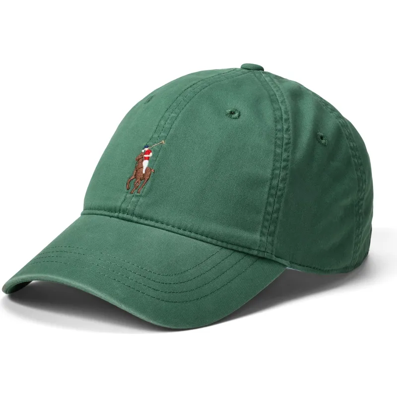 verstellbare-grune-classic-sport-stretch-baumwolltwill-kappe-mit-gebogenem-schirm-von-polo-ralph-lauren