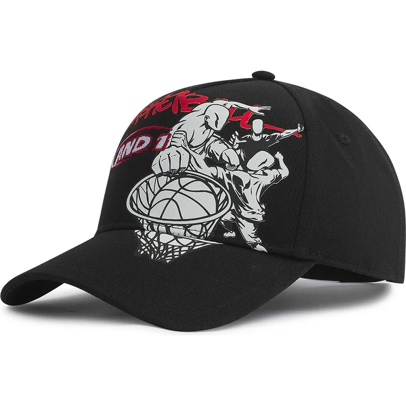schwarze-gebogene-snapback-kappe-dunk-graffiti-von-and1