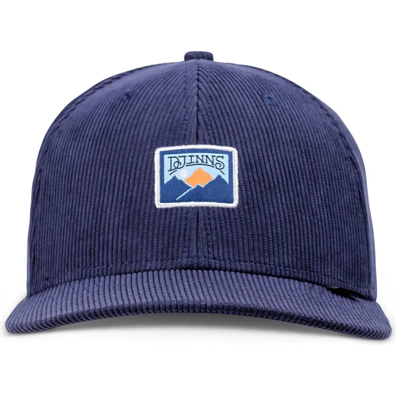marineblaue-gebogene-snapback-kappe-truefit-cord-mountains-von-djinns