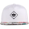 weisse-und-mehrfarbige-flache-snapback-kappe-rubber-aztek-von-djinns
