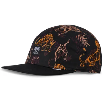 Schwarze verstellbare Flatcap Aloha Tiger von Djinns