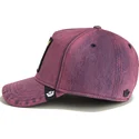 rote-gebogene-denim-kappe-snapback-katze-menace-rail-bird-the-showdown-the-farm-von-goorin-bros