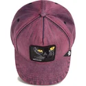 rote-gebogene-denim-snapback-cap-katze-menace-rail-bird-the-showdown-the-farm-von-goorin-bros