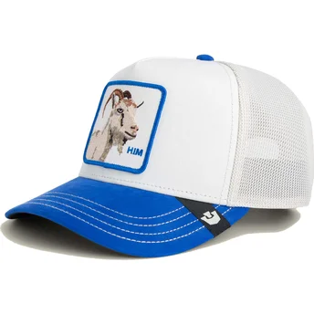 Goorin Bros. The Farm Ziegenleder Trucker Cap in Weiß und Blau