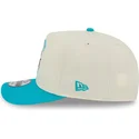 beige-blau-gebogene-snapback-kappe-9fifty-a-frame-precurved-hardwood-classics-der-charlotte-hornets-nba-von-new-era