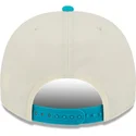 beige-blau-gebogene-snapback-kappe-9fifty-a-frame-precurved-hardwood-classics-der-charlotte-hornets-nba-von-new-era