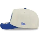 beige-und-blaue-snapback-kappe-9fifty-a-frame-precurved-hardwood-classics-der-minnesota-timberwolves-nba-von-new-era