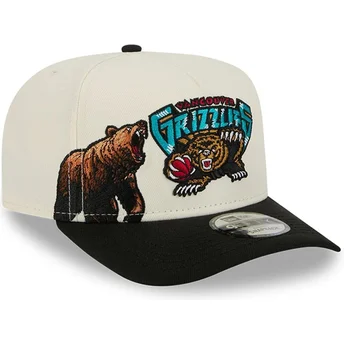 Beige und schwarze Snapback-Kappe 9FIFTY A Frame Precurved Hardwood Classics der Vancouver Grizzlies NBA von New Era