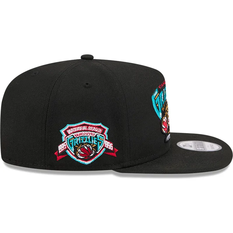 schwarze-flache-snapback-kappe-9fifty-a-frame-hardwood-classics-der-vancouver-grizzlies-nba-von-new-era