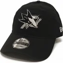 schwarze-verstellbare-9twenty-san-jose-sharks-nhl-kappe-mit-gebogenem-schirm-von-new-era