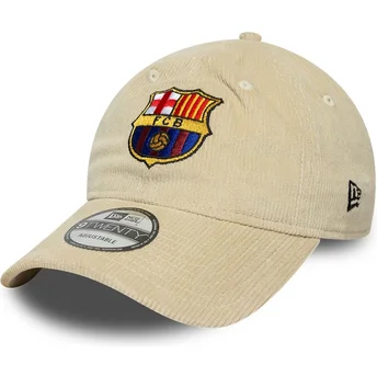 Verstellbare beige FC Barcelona LALIGA 9TWENTY Cord Cap von New Era