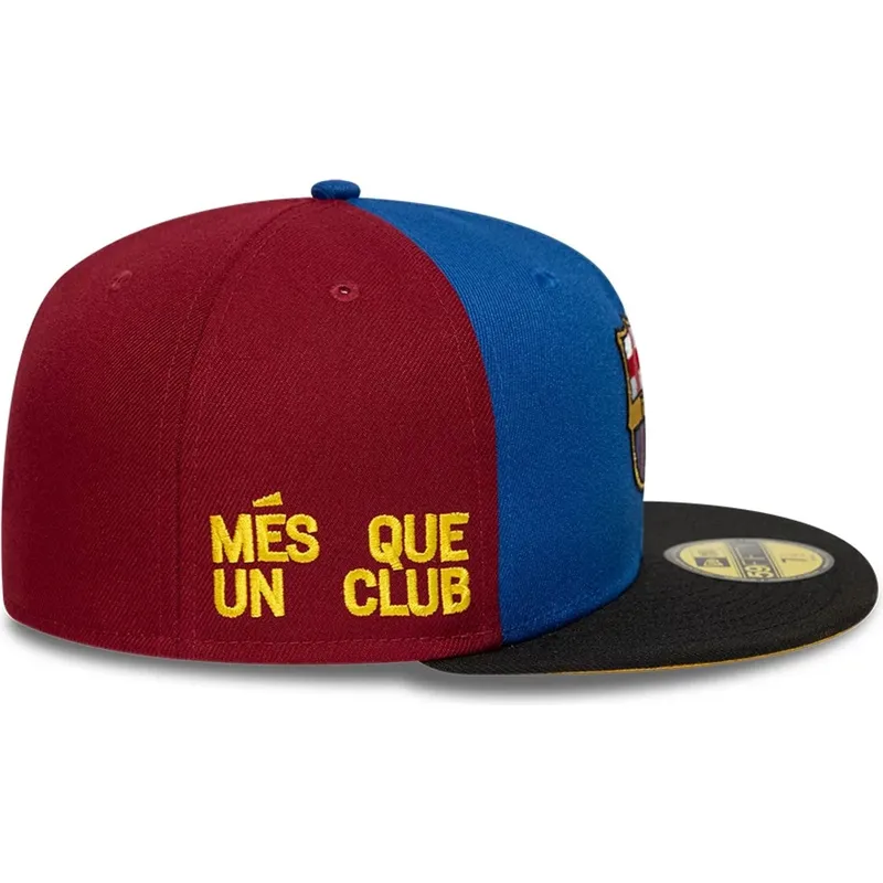blau-rote-enganliegende-flatcap-fc-barcelona-laliga-59fifty-mes-que-un-club-von-new-era