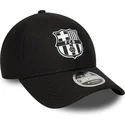 schwarze-snapback-kappe-mit-gebogenem-schirm-fc-barcelona-laliga-9forty-m-crown-diamond-era-von-new-era
