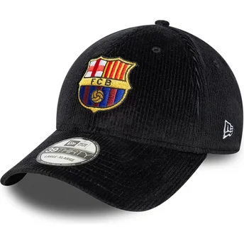 FC Barcelona LALIGA 39THIRTY Cord Schwarze Curved Fitted Cap von New Era