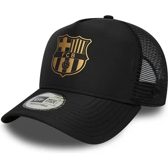 New Era FC Barcelona LALIGA A Frame Gold Trucker-Cap schwarz