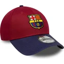 rote-und-blaue-verstellbare-curved-cap-von-fc-barcelona-laliga-9forty-contrast-von-new-era