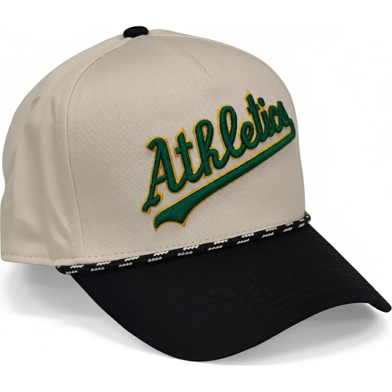 nike-mlb-oakland-athletics-rise-structured-snapback-kappe-in-beige-und-schwarz