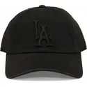 schwarze-verstellbare-curved-cap-mit-schwarzem-logo-los-angeles-dodgers-ballpark-von-american-needle