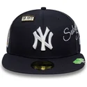 marineblaue-anliegende-59fifty-flat-cap-subway-series-der-new-york-yankees-mlb-von-new-era