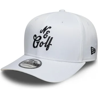 Weiße gebogene Snapback-Kappe 9SEVENTY Stretch Snap Technical Golf von New Era