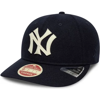 Marineblaue verstellbare Curved Cap 9FIFTY Retro Crown Heritage Series der New York Yankees MLB von New Era