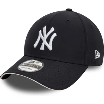 Marineblaue verstellbare Curved Cap 9FORTY Microfibre der New York Yankees MLB von New Era