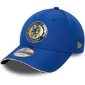 blaue-verstellbare-curved-cap-9forty-retro-des-chelsea-football-club-premier-league-von-new-era